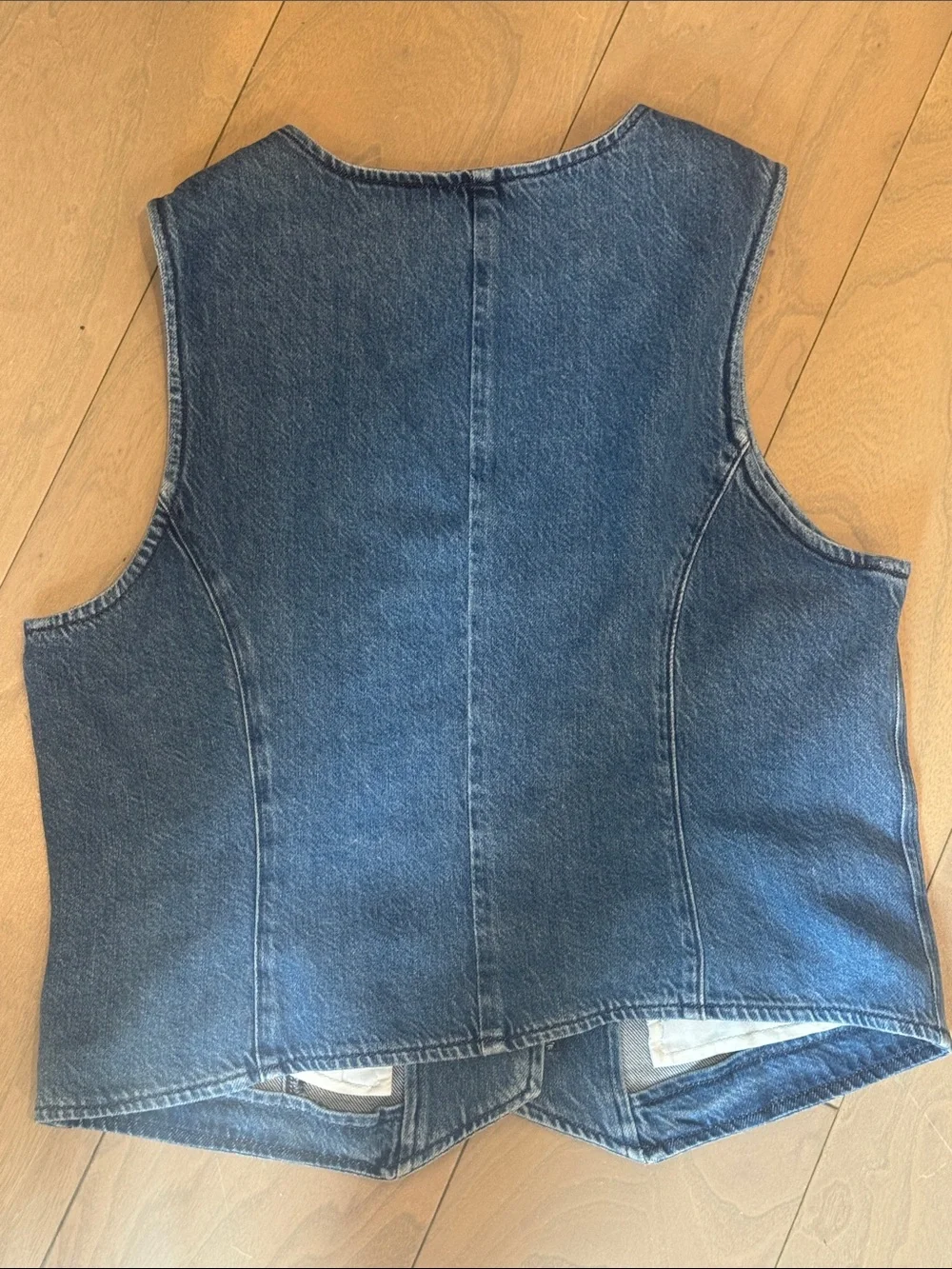 J. Crew Blue Denim Button-Front Vest